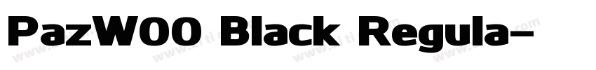 PazW00 Black Regula字体转换
